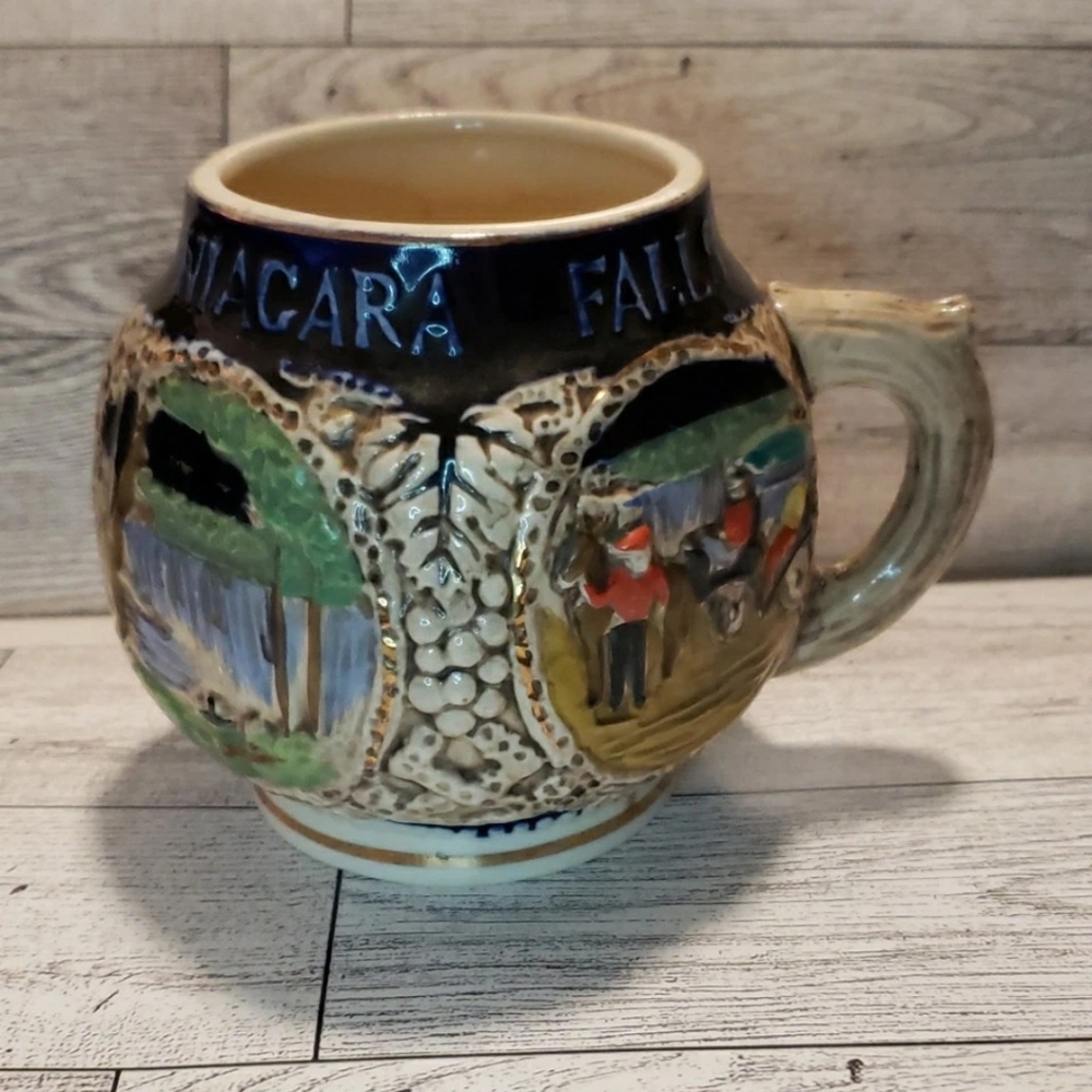 Vtg ESD Japan Hand Painted Niagara Falls Canada Mug